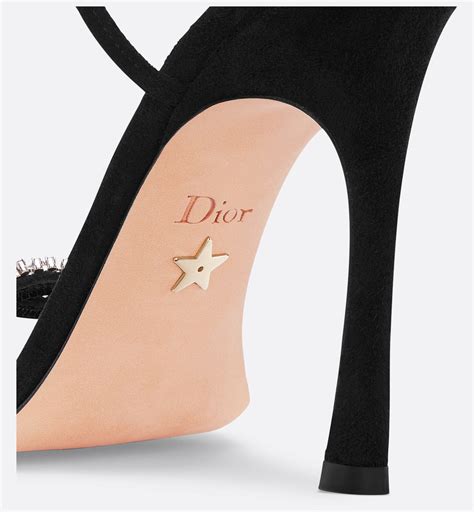 dior sunset heeled sandal|Dior Sunset Heeled Sandal Black Suede Calfskin and Silver .